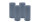 4er Set Adventskranzkerzen Pacific Blau Grau Ø 80 x 200 mm