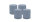 4er Set Adventskranzkerzen Pacific Blau Grau Ø 100 x 120 mm