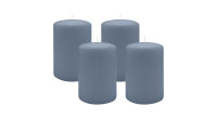 4er Set Adventskranzkerzen Pacific Blau Grau Ø 100...