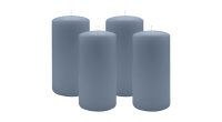 2er Set Adventskranzkerzen Pacific Blau Grau Ø 100...