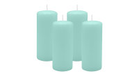 4er Set Adventskranzkerzen Türkis Ø 50 x 120 mm