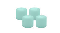 4er Set Adventskranzkerzen Türkis Ø 60 x 60 mm