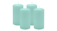 4er Set Adventskranzkerzen Türkis Ø 60 x 100 mm