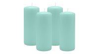 4er Set Adventskranzkerzen Türkis Ø 60 x 120 mm