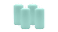 4er Set Adventskranzkerzen Türkis Ø 100 x 200 mm