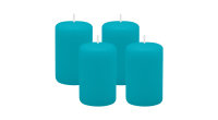 4er Set Adventskranzkerzen Ocean Blau Ø 50 x 80 mm