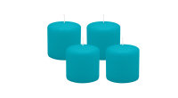 4er Set Adventskranzkerzen Ocean Blau Ø 60 x 80 mm