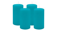 4er Set Adventskranzkerzen Ocean Blau Ø 60 x 100 mm