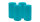 4er Set Adventskranzkerzen Ocean Blau Ø 80 x 150 mm