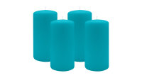 4er Set Adventskranzkerzen Ocean Blau Ø 100 x 200 mm