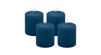 4er Set Adventskranzkerzen Petrol Blau Ø 50 x 60 mm
