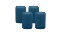 4er Set Adventskranzkerzen Petrol Blau Ø 50 x 80 mm