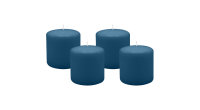 4er Set Adventskranzkerzen Petrol Blau Ø 100 x 100 mm