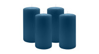 4er Set Adventskranzkerzen Petrol Blau Ø 100 x 200 mm