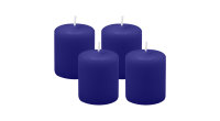 4er Set Adventskranzkerzen Royalblau Ø 50 x 60 mm