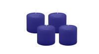 4er Set Adventskranzkerzen Royalblau Ø 60 x 60 mm