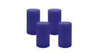 4er Set Adventskranzkerzen Royalblau Ø 70 x 130 mm