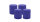 4er Set Adventskranzkerzen Royalblau Ø 100 x 120 mm