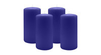 2er Set Adventskranzkerzen Royalblau Ø 100 x 300 mm