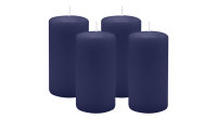 4er Set Adventskranzkerzen Nachtblau Dunkelblau Ø...