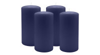 4er Set Adventskranzkerzen Nachtblau Dunkelblau Ø...