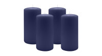4er Set Adventskranzkerzen Nachtblau Dunkelblau Ø...