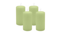 4er Set Adventskranzkerzen Kiwi Hellgrün Ø 50...