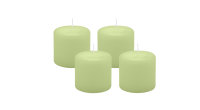 4er Set Adventskranzkerzen Kiwi Hellgrün Ø 60...