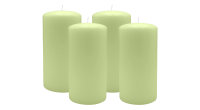 4er Set Adventskranzkerzen Kiwi Hellgrün Ø 80...