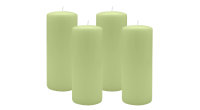 4er Set Adventskranzkerzen Kiwi Hellgrün Ø 80...