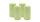 2er Set Adventskranzkerzen Kiwi Hellgrün Ø 100 x 250 mm