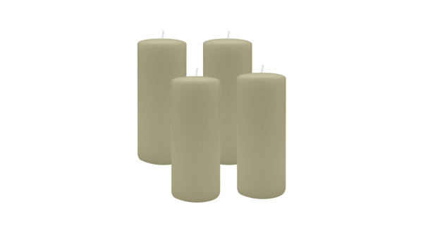 4er Set Adventskranzkerzen Antik Grün Ø 40 x 200 mm