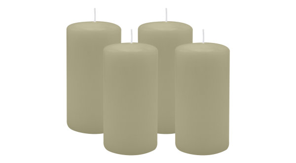 4er Set Adventskranzkerzen Antik Grün Ø 60 x 100 mm