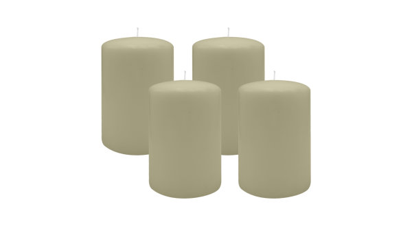 4er Set Adventskranzkerzen Antik Grün Ø 100 x 150 mm
