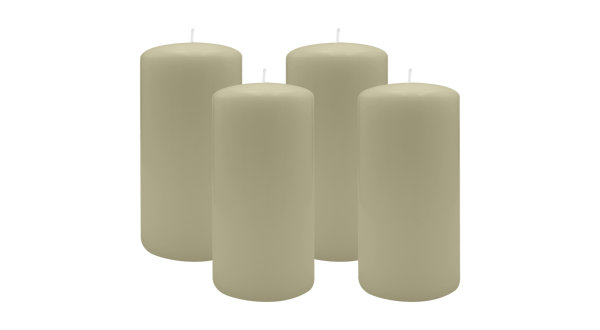 2er Set Adventskranzkerzen Antik Grün Ø 100 x 250 mm