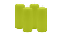 4er Set Adventskranzkerzen Lime Grün Ø 60 x...
