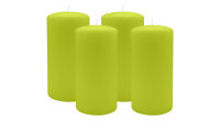 4er Set Adventskranzkerzen Lime Grün Ø 80 x...