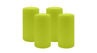 4er Set Adventskranzkerzen Lime Grün Ø 100 x...