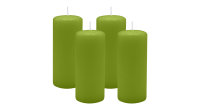 4er Set Adventskranzkerzen Limonegrün Ø 50 x...