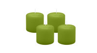 4er Set Adventskranzkerzen Limonegrün Ø 60 x...