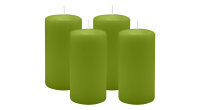 4er Set Adventskranzkerzen Limonegrün Ø 60 x...