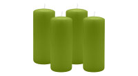 4er Set Adventskranzkerzen Limonegrün Ø 60 x...