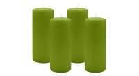 4er Set Adventskranzkerzen Limonegrün Ø 80 x...
