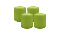 4er Set Adventskranzkerzen Limonegrün Ø 100 x...