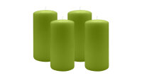 2er Set Adventskranzkerzen Limonegrün Ø 100 x...