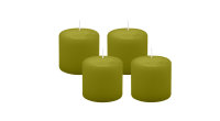 4er Set Adventskranzkerzen Scottish Grün Ø 60...