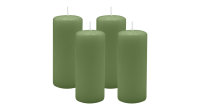 4er Set Adventskranzkerzen Grün Ø 50 x 120 mm