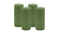 4er Set Adventskranzkerzen Grün Ø 60 x 120 mm