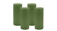 4er Set Adventskranzkerzen Grün Ø 80 x 200 mm