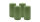 2er Set Adventskranzkerzen Grün Ø 100 x 250 mm